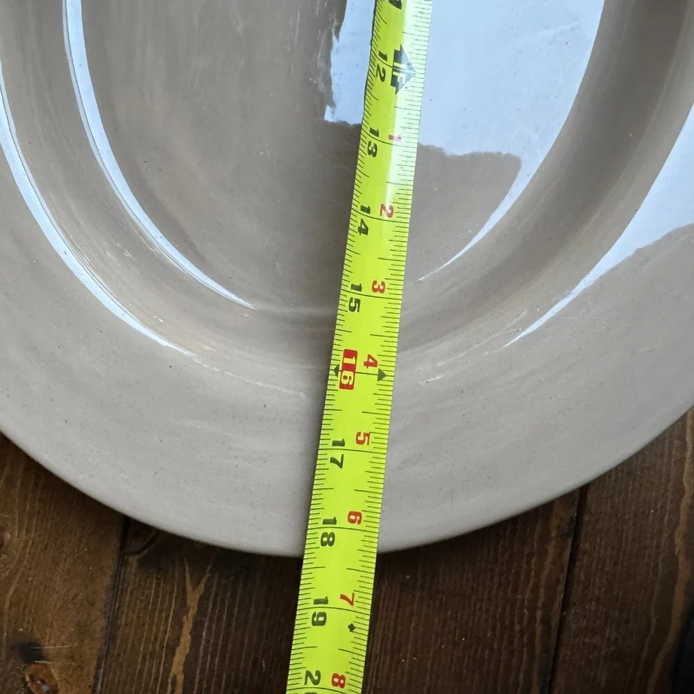 Pottery Barn Sausalito Oval Serving Platter – Taupe Stoneware